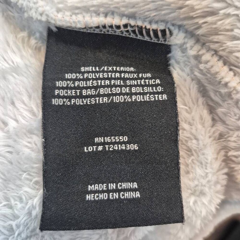 32 Degrees Heat Plush Faux Fur Full Zip Jacket Women Size L Blue Gray EUC - Picture 11 of 11